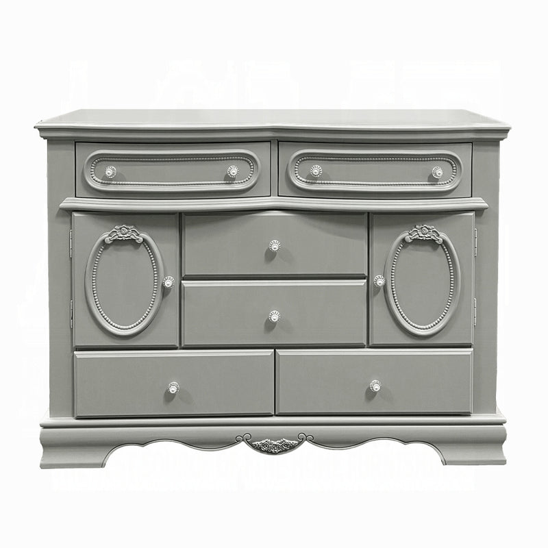 Acme Furniture Flora Gray Dresser and Mirror