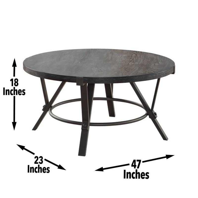 Steve Silver Portland Gunmetal Gray Coffee Table
