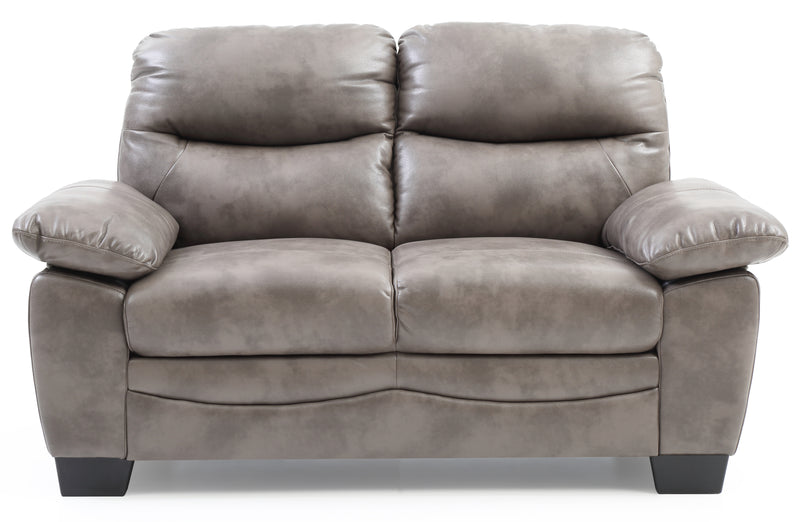 Glory Furniture Marta Black Faux Leather Loveseat