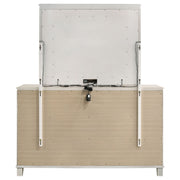 Coaster Furniture Olivia White Dresser and LED Mirror