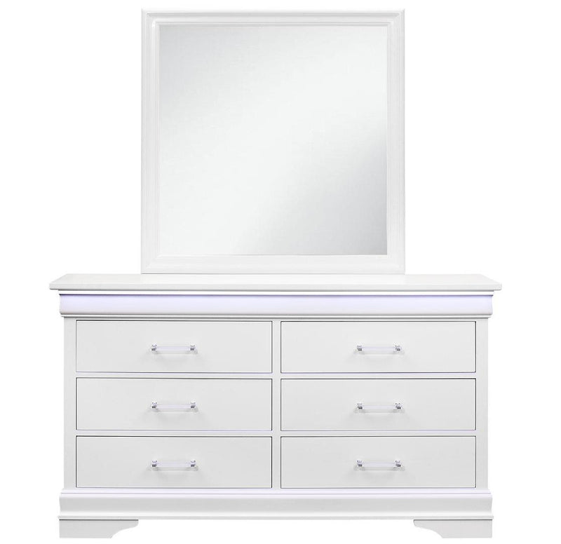 Global Furniture Charlie Blue Mirror