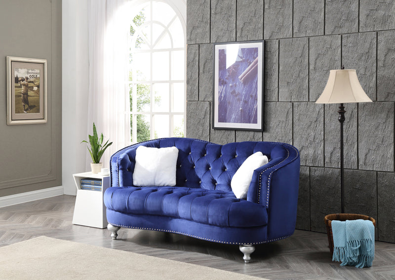 Glory Furniture Jewel Gray Velvet Loveseat