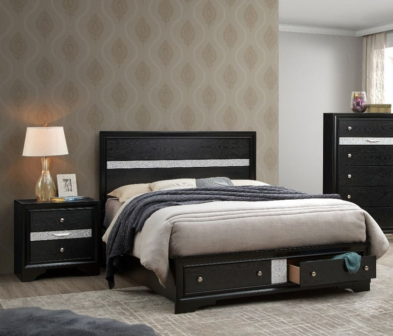 Glory Furniture Madrid Gray Nightstand