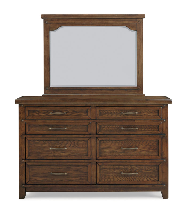New Classic Furniture Fairfax County Medium Oak Mirror