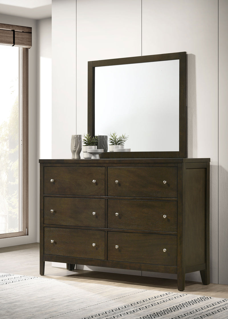 Coaster Furniture Wilkes Dark Cocoa Brown Dresser and Mirror