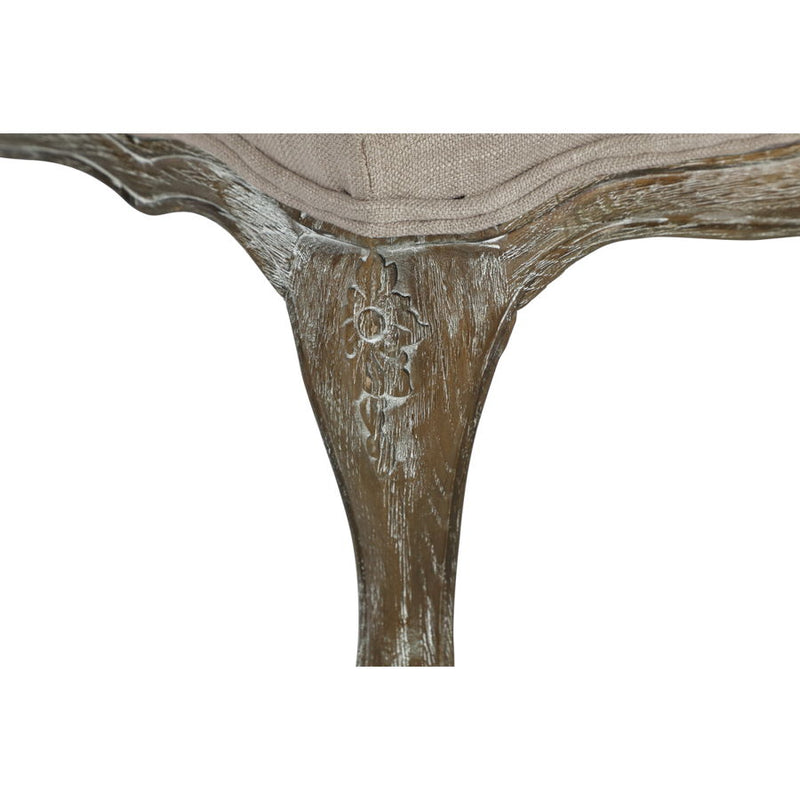 Home Elegance Parlier Grey Natural Chair and Ottoman Set