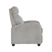 Home Elegance Parsons Gray Push Back Reclining Chair