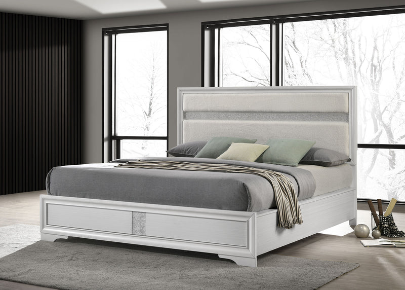 Coaster Furniture Miranda White Cal King Panel Bed