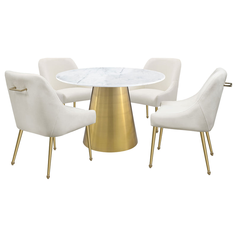 Coaster Furniture Ambrose White Round Dining Table