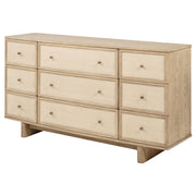 Coaster Furniture Kailani Beige Oak 9 Drawer Dresser