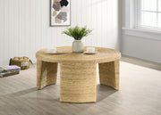 Coaster Furniture Artina Natural Brown Round Coffee Table
