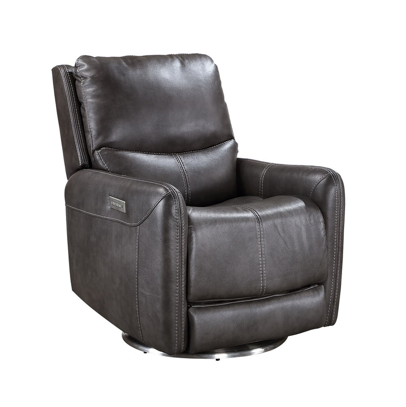Steve Silver Athens Charcoal 360 Swivel Power Recliner