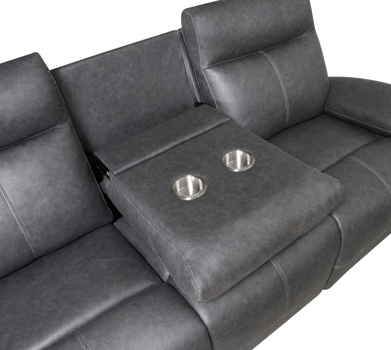 Steve Silver Gaston Gray Manual Sofa