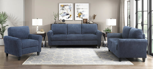 Home Elegance Ellery Blue 3pc Living Room Set
