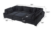 Galaxy Home Bentley Cream Setup 1 Sectional