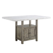 Steve Silver Grayson White Gray Counter Height Table