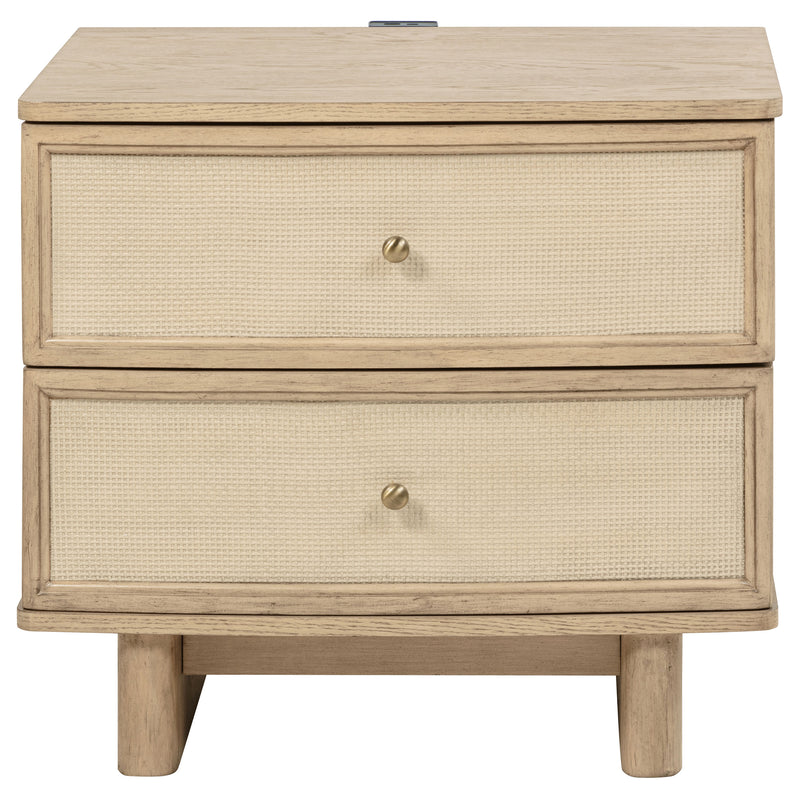 Coaster Furniture Kailani Beige Oak Nightstand