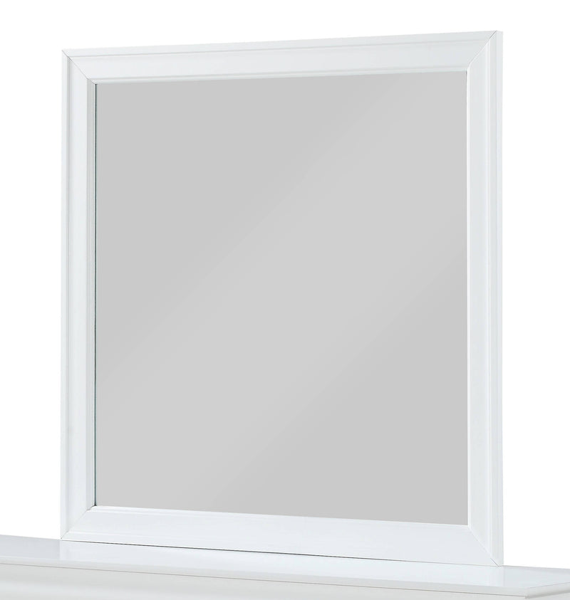 Crown Mark Louis Philip White Mirror