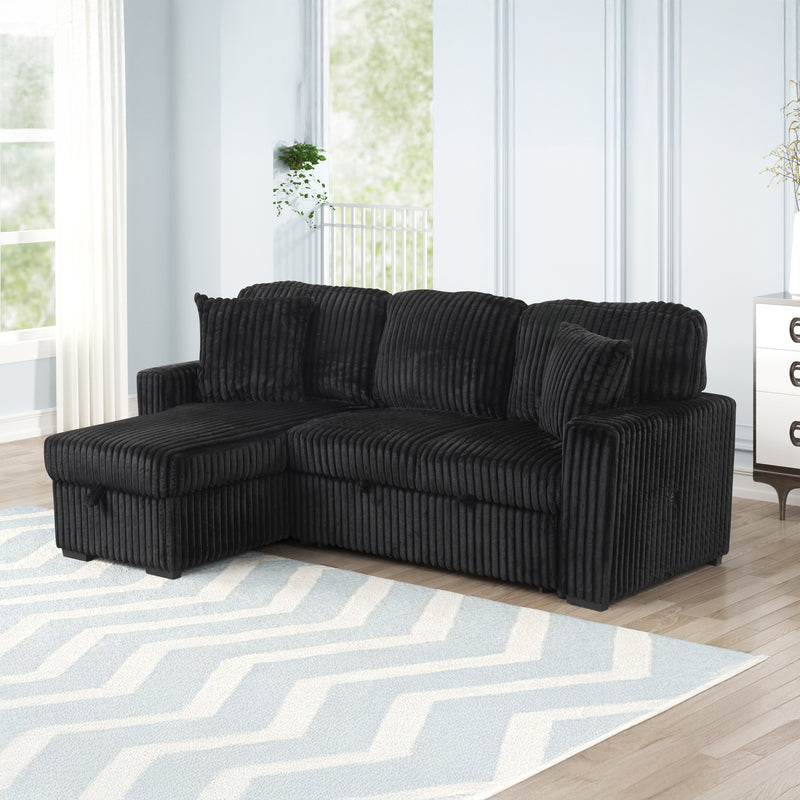 Galaxy Home Plush Black Sectional