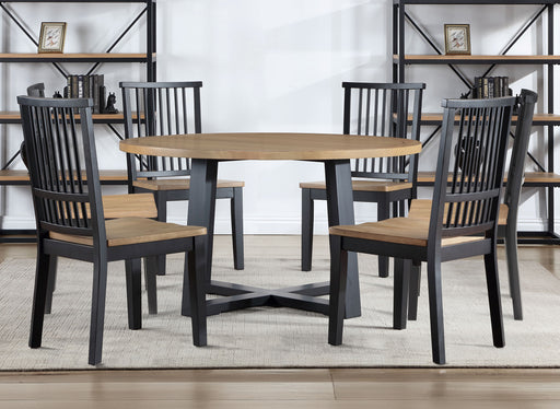 Steve Silver Magnolia Black Round 7pc Dining Set