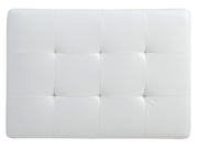 Glory Furniture Revere White Faux Leather Ottoman