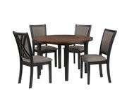 New Classic Furniture Potomac Brown 48 Inch Round 5pc Dining Set