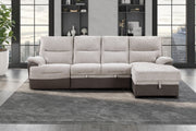 Global Furniture U3822 Beige Brown Sectional with USB