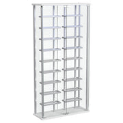 Coaster Furniture Montara Silver White Wine Storage LED Curio Cabinet