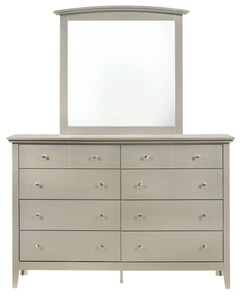 Glory Furniture Hammond Yellow Dresser and Mirror