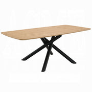 Acme Furniture Lawton Natural Black Dining Table