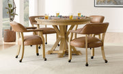 Steve Silver Rylie Sand Black 5pc Dining Set with Game Top