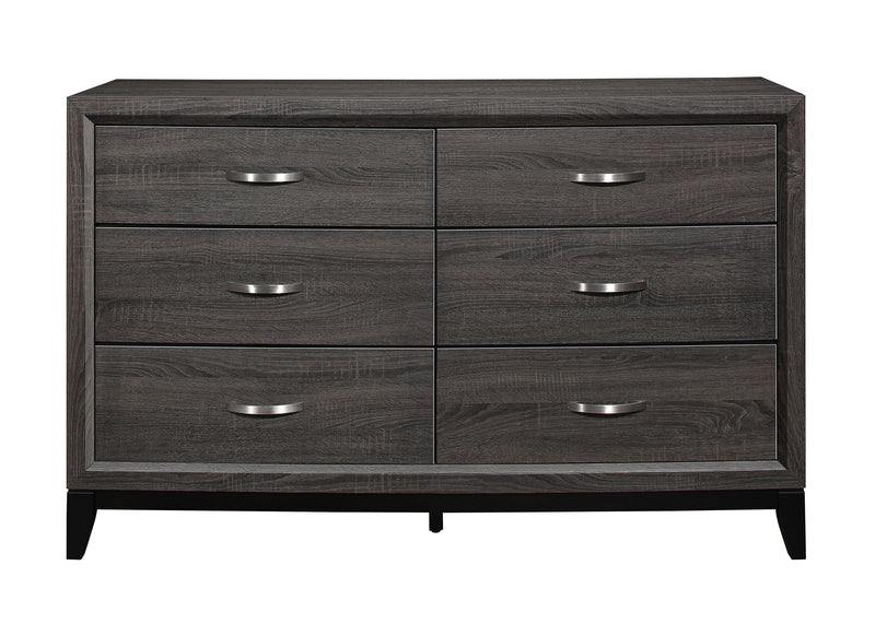 Home Elegance Davi Gray Dresser and Mirror