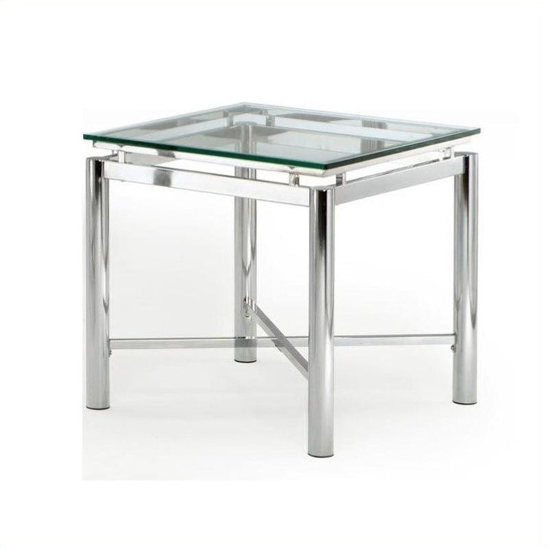 Steve Silver Nova Silver Chrome End Table