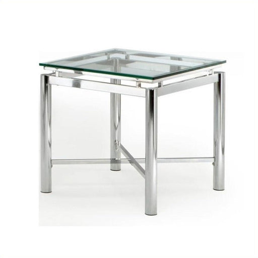 Steve Silver Nova Silver Chrome End Table