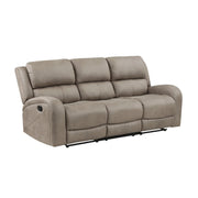 Home Elegance Pagosa Brown Double Reclining Sofa