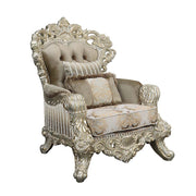 Acme Furniture Sorina Antique Gold Chair with Pillows