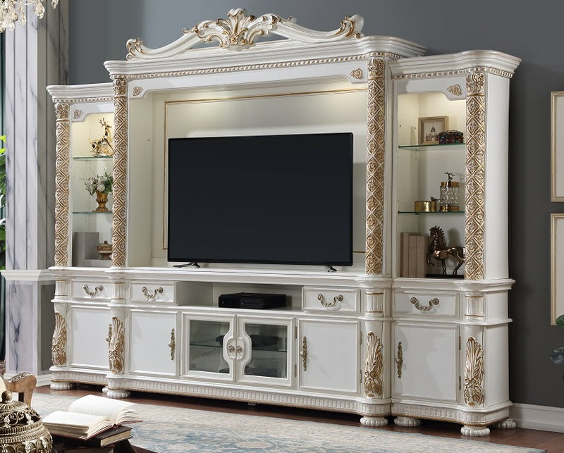Acme Furniture Vendome II Antique Pearl Entertainment Center