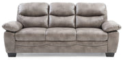 Glory Furniture Marta Gray Faux Leather Sofa