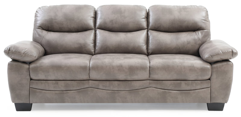 Glory Furniture Marta Gray Faux Leather Sofa