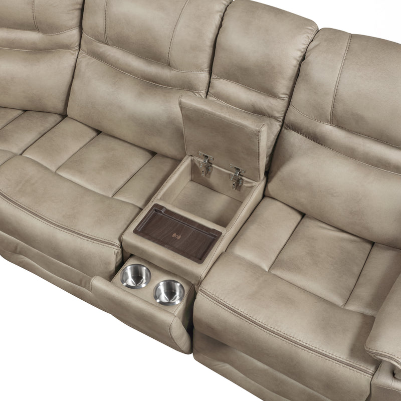 Steve Silver Shelton Brown 3pc Manual Reclining Sectional