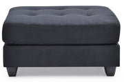 Glory Furniture Malone Navy Blue Sectional with Ottoman