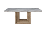 Global Furniture D02 White Natural Dining Table