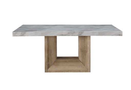 Global Furniture D02 White Natural Dining Table