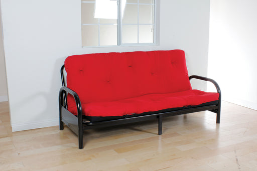 Acme Furniture Alfonso Red Mattress With Black Adjustable Sofa Frame