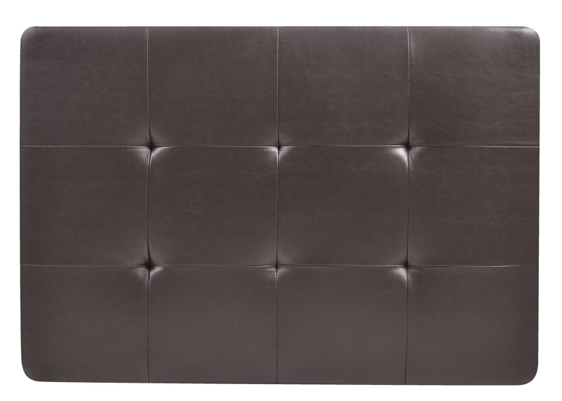 Glory Furniture Revere Black Faux Leather Ottoman