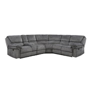 Home Elegance Muirfield Gray 3pc Reclining Sectional with Left Console