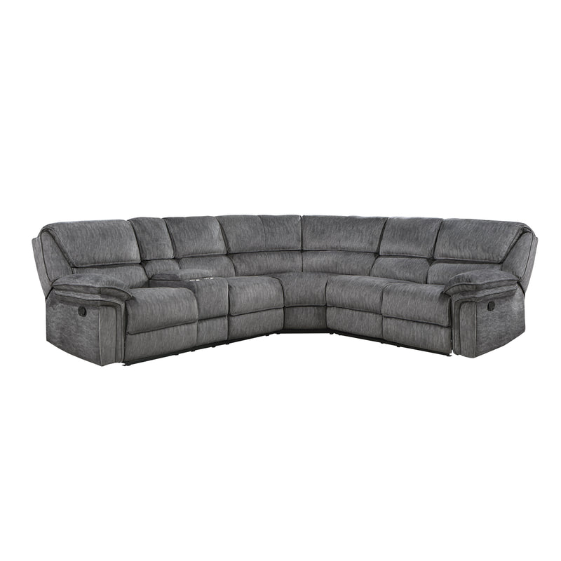 Home Elegance Muirfield Gray 3pc Reclining Sectional with Left Console