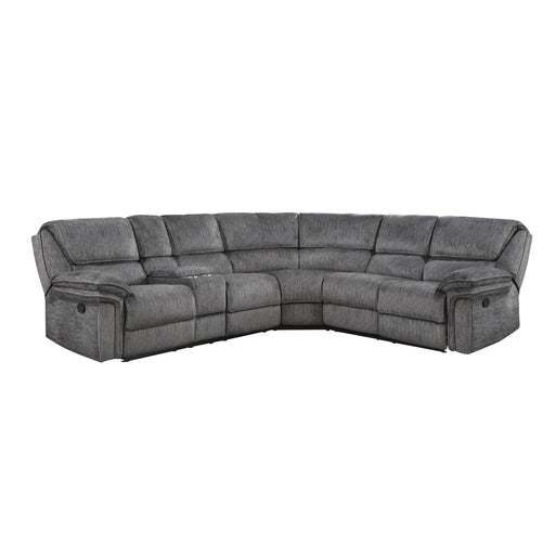 Home Elegance Muirfield Gray 3pc Reclining Sectional with Left Console