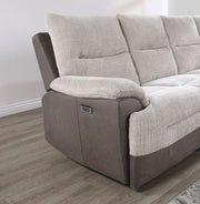 Global Furniture U3822 Beige Brown Sectional with USB