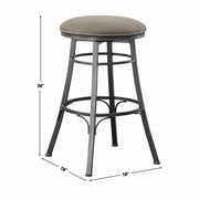 Steve Silver Bali Gray Backless Swivel Bar Stool